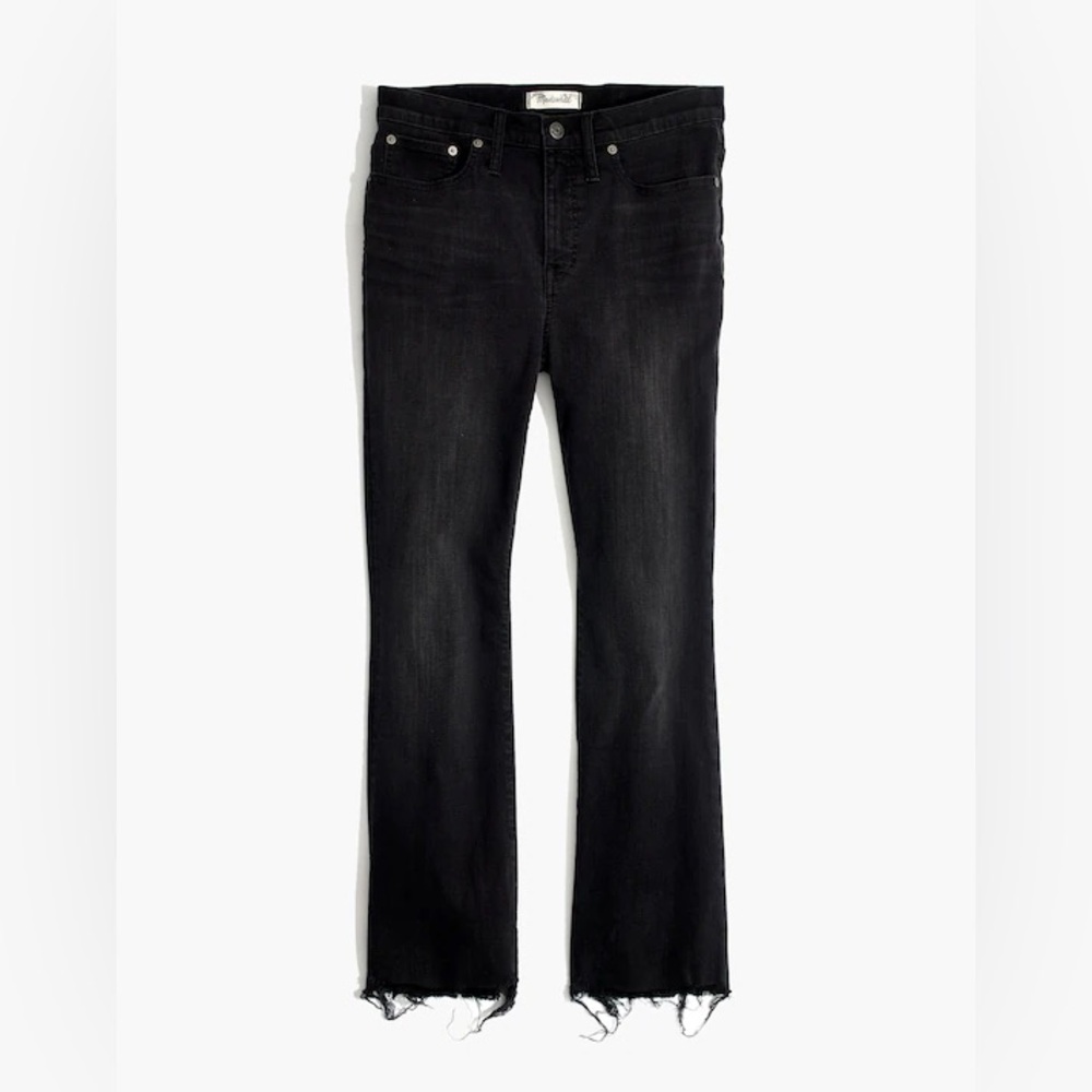 Madewell Cali Demi-Boot Jeans in Berkeley Black: Chewed-Hem Edition - Picture 4 of 11